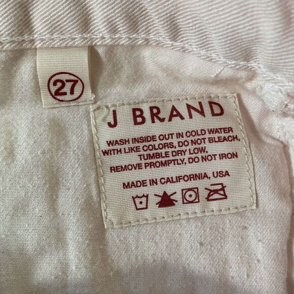 J Brand Womens Shorts 27 x 2.5 Pink Cut Off Distressed Raw Hem Mid Rise Frayed - Picture 5 of 8